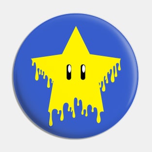 Dripping Yellow Gamer Star Pin