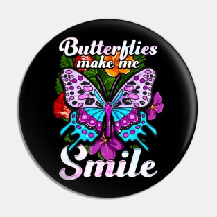 Butterflies Make Me Smile Cute Butterfly Pin