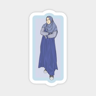 Hijab Girl Blue.Dress Magnet