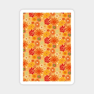 Floral pattern - beautiful floral design - floral illustration Magnet