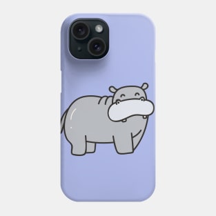 Cute Hippo Doodle Drawing Phone Case