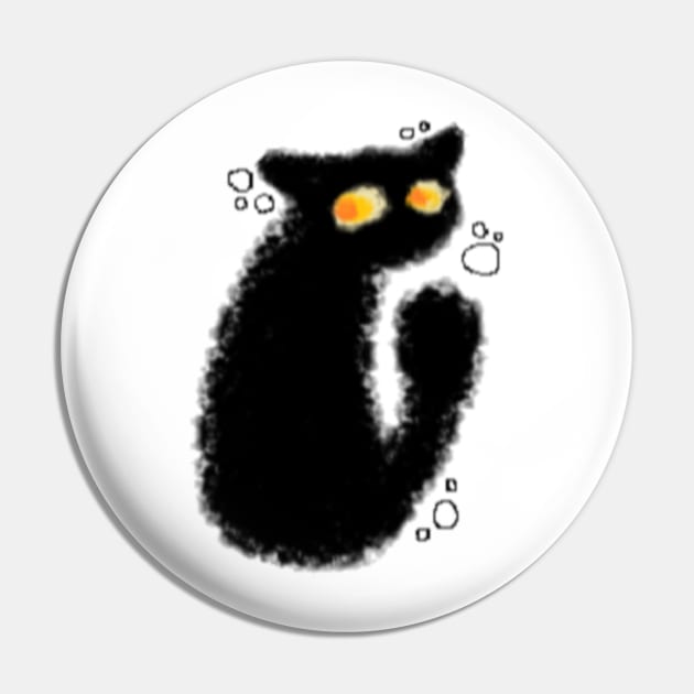 Bubbly Curious Cat MS paint Pin by Bingust