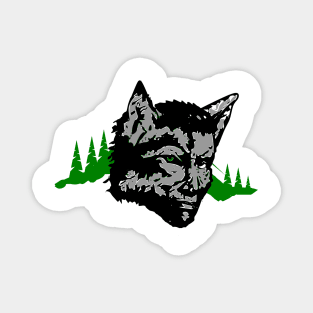 Wolf Man Forest, Camping and Hiking Magnet