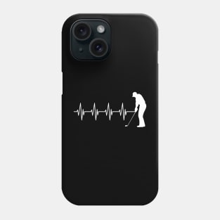 Golfer Heartbeat Phone Case