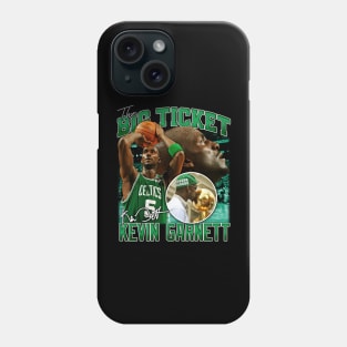 Kevin Garnett The Big Ticket Basketball Signature Vintage Retro 80s 90s Bootleg Rap Style Phone Case