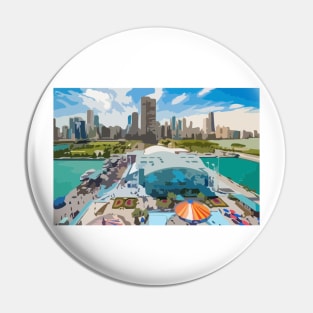 Navy Pier Chicago Painting Pin