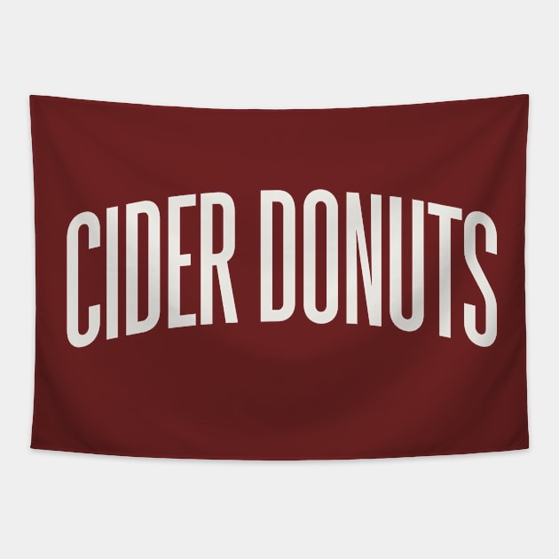 Cider Donuts College University Type Fall Foods Tapestry by PodDesignShop