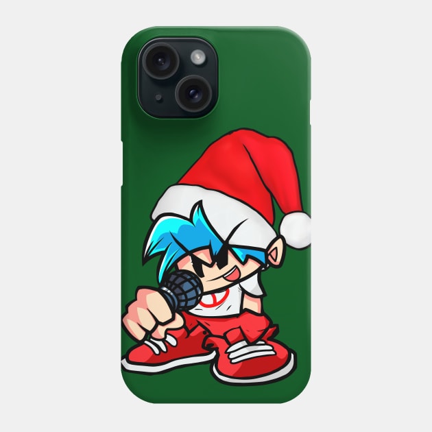 Xmas BoyFriend Santa's helper FNF Phone Case by Abrek Art