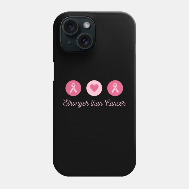 Stronger than cancer Phone Case by bumblethebee