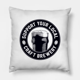 Support Your Local Craft Brewery Pillow