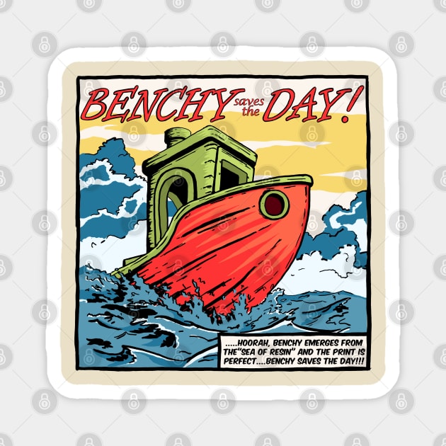 Benchy saves the Day! Magnet by Fibre Grease