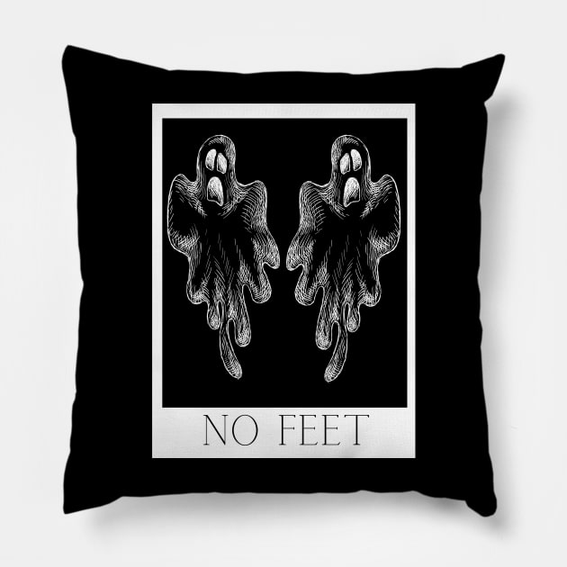 Beetlejuice - No Feet Polaroid Pillow by ForbiddenDisco