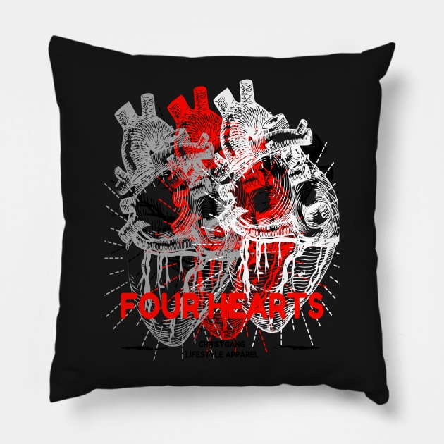 FAther (2) Four Hearts Pillow by HoangNgoc