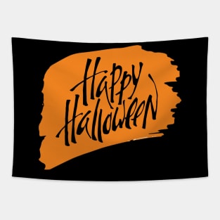 PUMPKIN happy hallowen simple black orange Tapestry