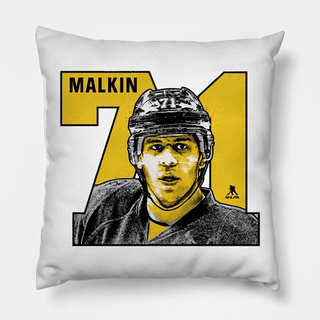 Evgeni Malkin Pittsburgh Number Pillow by Erianna Bee