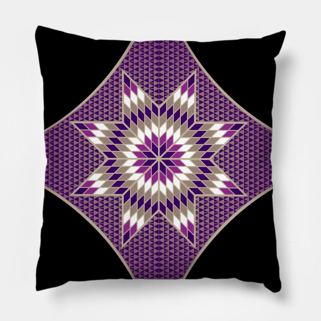 Morning Star "Purple" Pillow by melvinwareagle