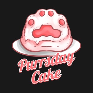 Sweet Cat Paw Birthday Cake On Purrsday T-Shirt