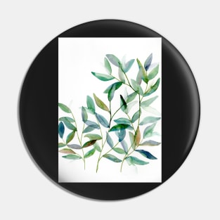 Loose Leaves in Watercolor Pin