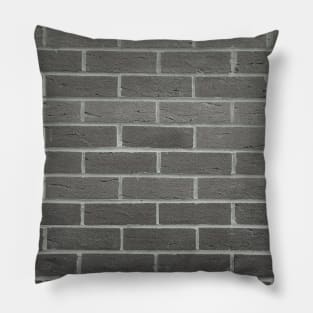 Brick Wall Black and White Photo Pillow