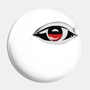 Abstract Red and Black Eye Design on Dark Background No. 550 Pin