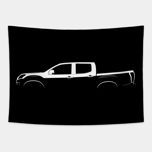 Isuzu D-Max (2012) Silhouette Tapestry by Car-Silhouettes