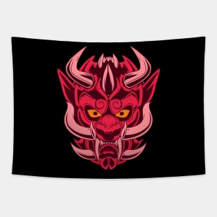 Japanese Oni Harajuku Demon Art Devil Face Tapestry