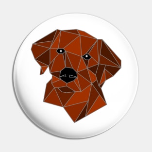 Labrador Chocolate Stained Glass Pin