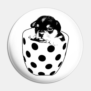 Pup in a Cup Pin