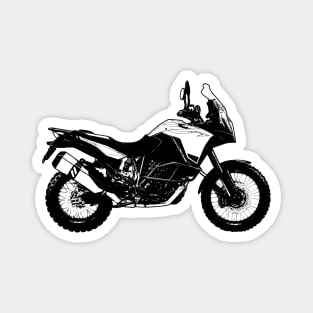 1290 Super Adventure Bike Black and White Color Magnet