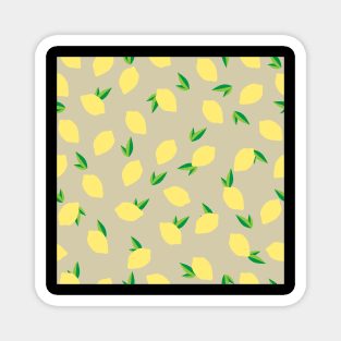 Lemon lime fruit seamless pattern tee for aesthetic retro vintage vibe Magnet