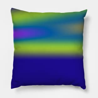 blue yellow abstract texture art Pillow