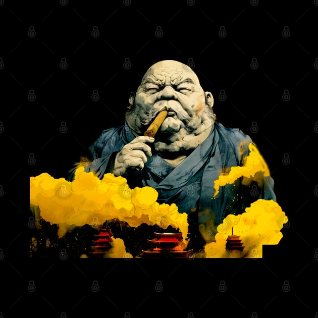 Puff Sumo: Smoking a Fat Robusto Cigar on a dark (Knocked Out) background by Puff Sumo