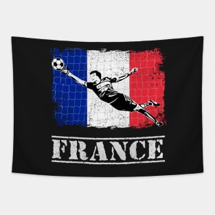 France Soccer Goalie Goal Keeper Shirt Tapestry