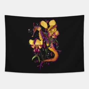 Weedy Sea Dragon and Orchids Tapestry