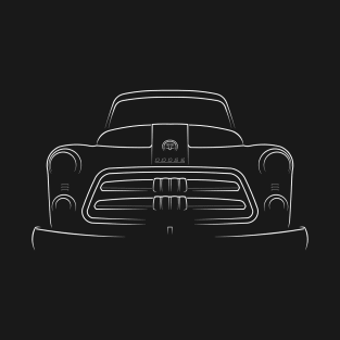 Front/Profile - 1955 Dodge C Series Pickup - stencil, white T-Shirt