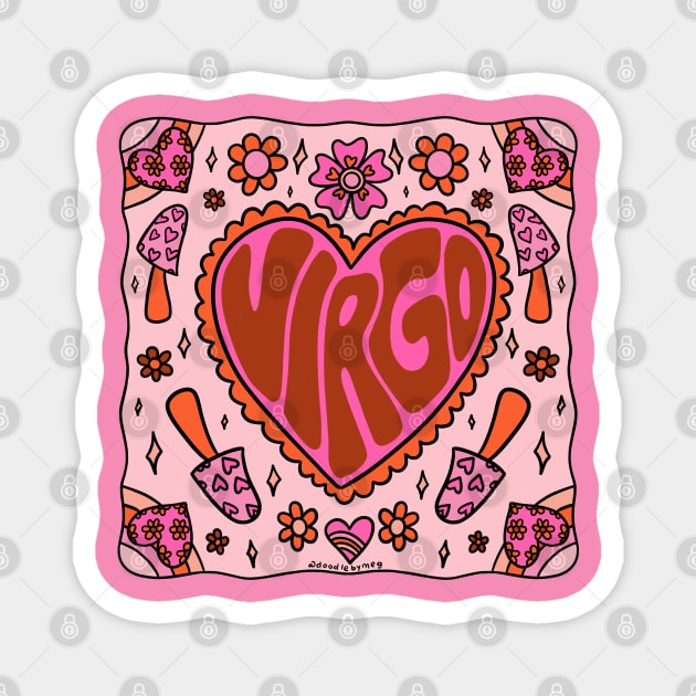 Virgo Heart Magnet by Doodle by Meg