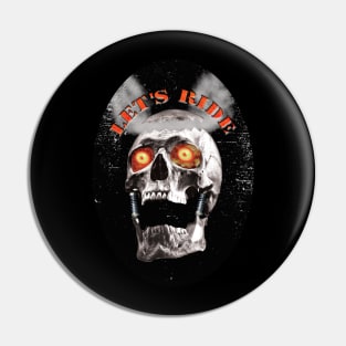 Blown Top Skull Ride Pin