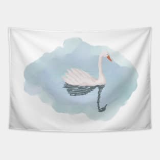 misty swan lake Tapestry