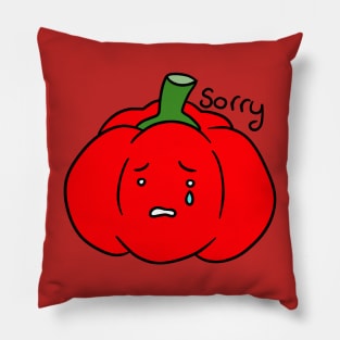 Sorry Red Bell Pepper Pillow