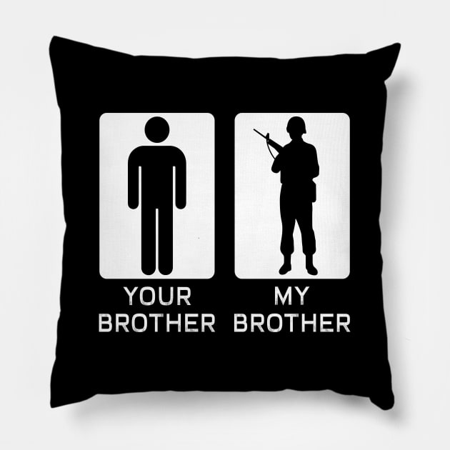 Your Brother My Brother Pillow by busines_night