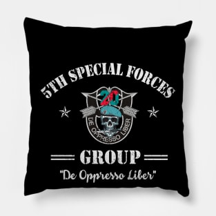 Proud US Army 20th Special Forces Group Skull American Flag VeteranDe Oppresso Liber SFG - Gift for Veterans Day 4th of July or Patriotic Memorial Day Pillow