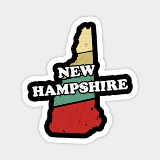 Retro New Hampshire Design, Souvenir Gift Magnet