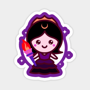 Chibi Kawaii Cute Hecate Goddess Witch Magnet