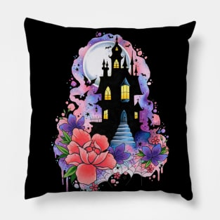 Haunted House Design by Lorna Laine Pillow