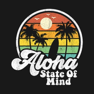 Vintage Hawaii Aloha State Hawaiian Beach Surfing Surf Gift T-Shirt