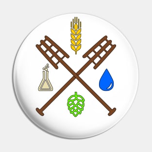 Beer Ingredients Dueling Paddles [Color] Pin