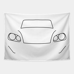 Citroen DS outline graphic (black) Tapestry