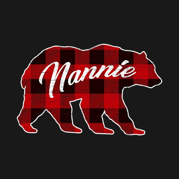 Red Plaid Nannie Bear Shirt Matching Pajama Family by tabaojohnny