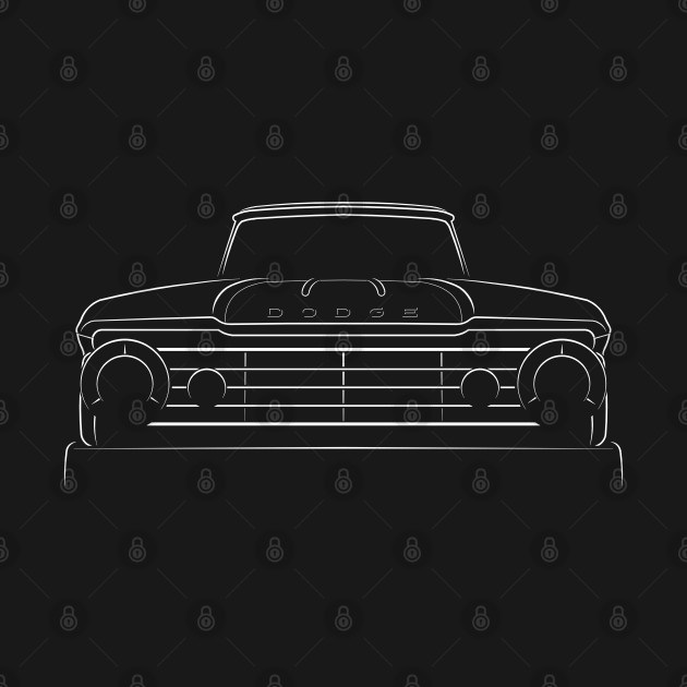 front/profile - 1967 Dodge D-100 Sweptline - stencil, white by mal_photography