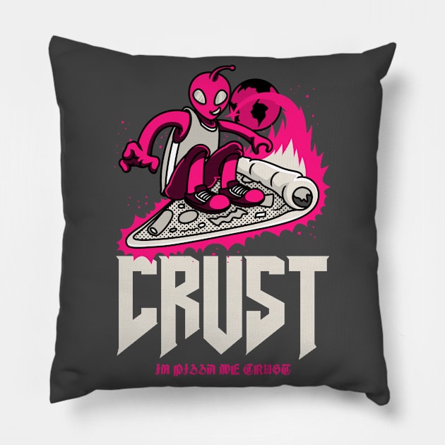 In Pizza We Crust Pillow by JETBLACK369